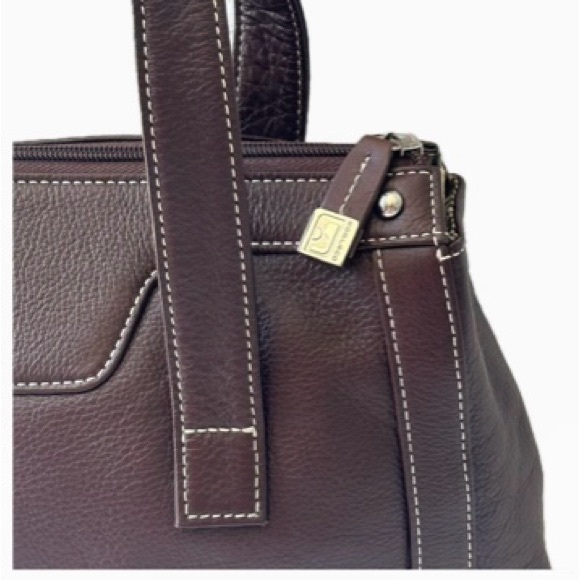 SOPRANO, Genuine Leather Brown Handbag - Picture 2 of 11
